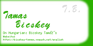 tamas bicskey business card